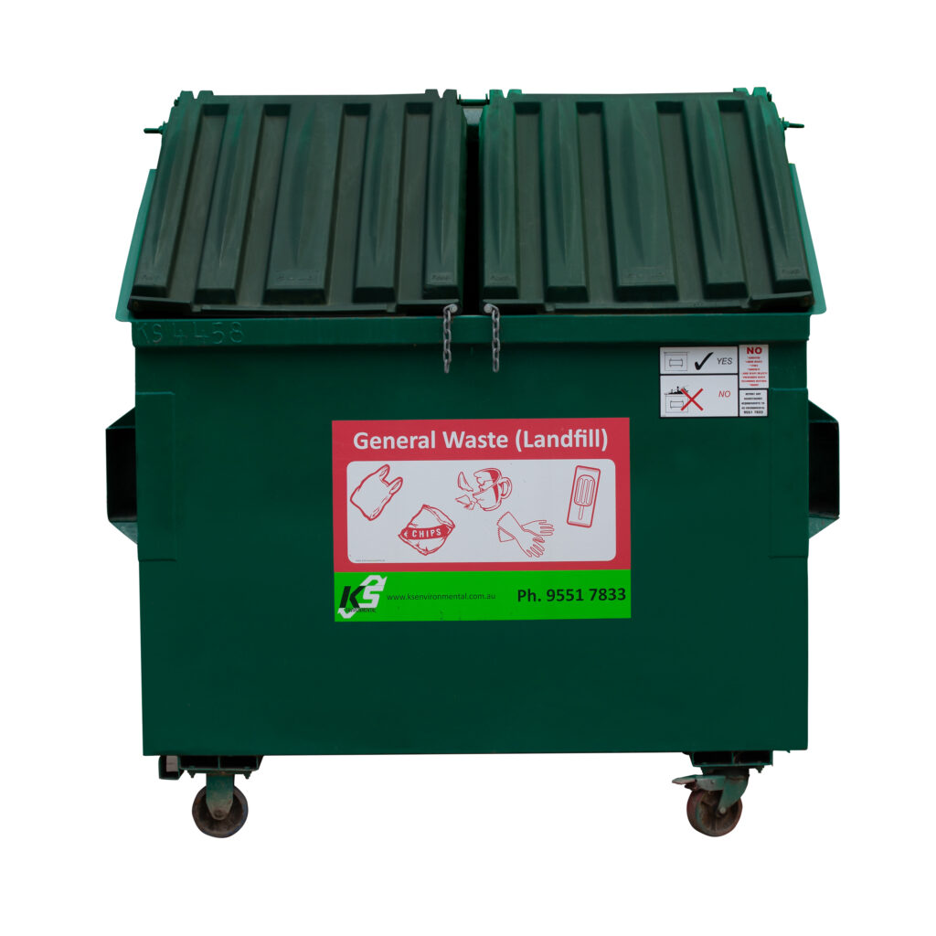 4.5 cubic metre low front general waste bin
