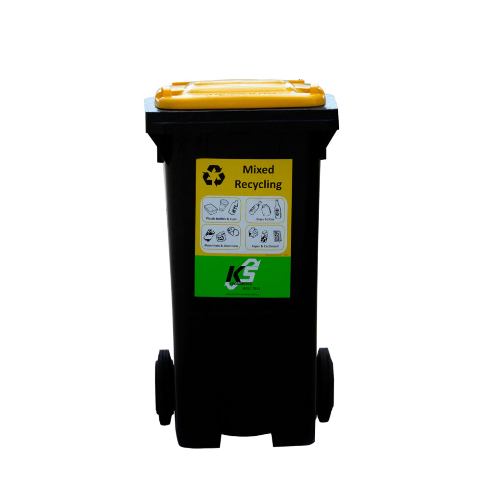 120 and 240 litre mixed recycling bins
